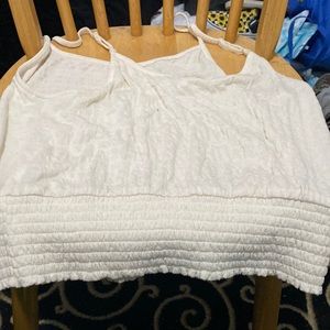 White cropped tank top size large